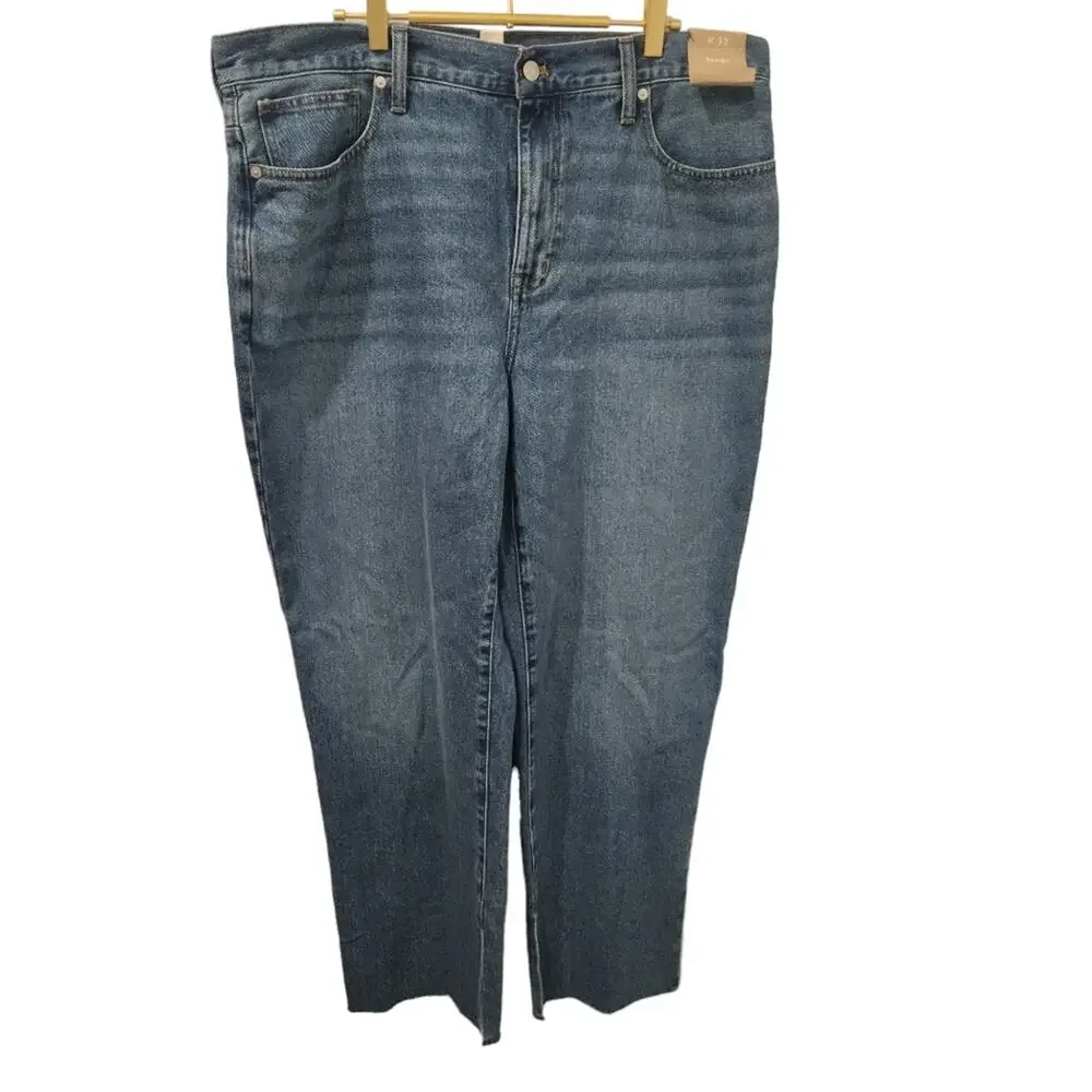 Madewell Baggy Straight high-rise blue jeans size 33 - Picture 6 of 8